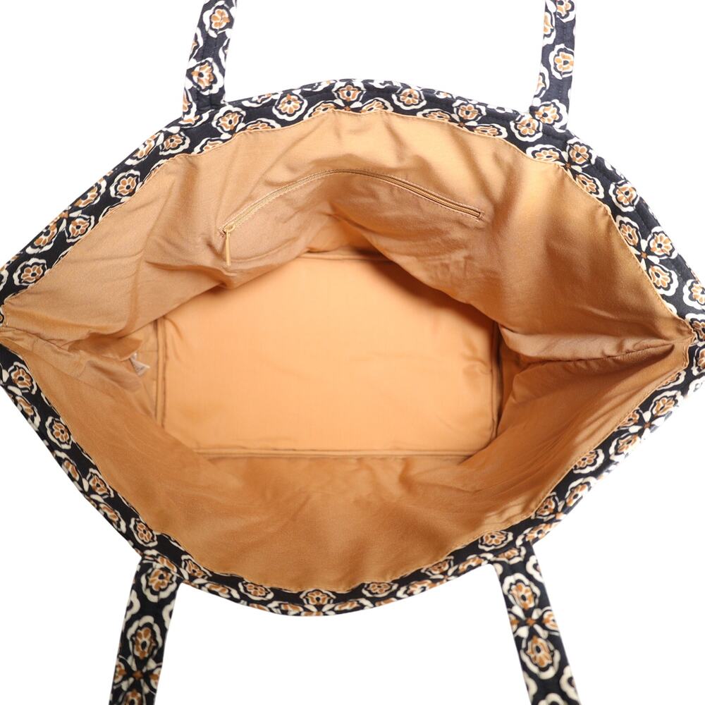 Vera Bradley Quilted Cotton Grand Tote - Butter Cookie Medallion Moonless Night - Picture 2 of 5